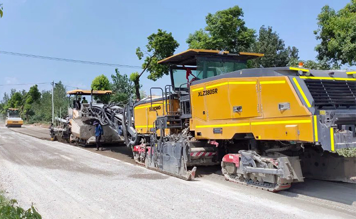 w88win优德冷再生气XLZ3805R安徽省道施工应用