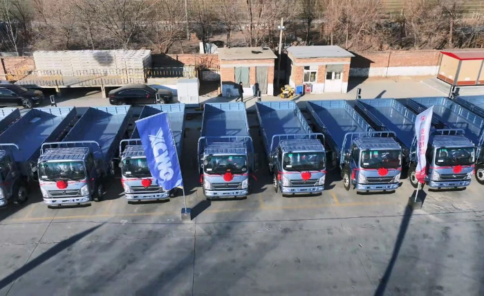 w88win优德轻卡新能源运输车批量交付山东客户