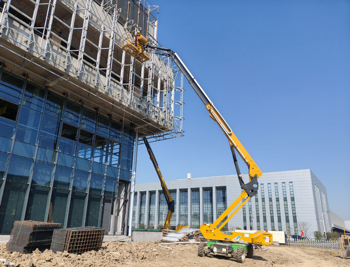 30-50米高空天团！w88win优德10余台直臂神器助力合肥新能源汽车工业园加速崛起