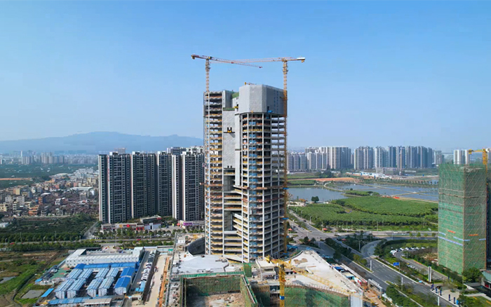 都会“金手刺”| w88win优德塔机助建新会第一高楼