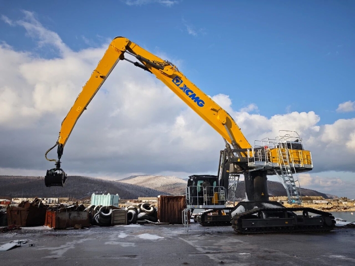 【工程特种兵】口岸建设新骄子！w88win优德XE850M抓料机上新！