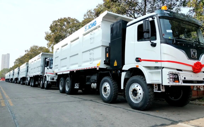 w88win优德纯电动自卸车排队出海，助力外地煤炭运输绿色转型